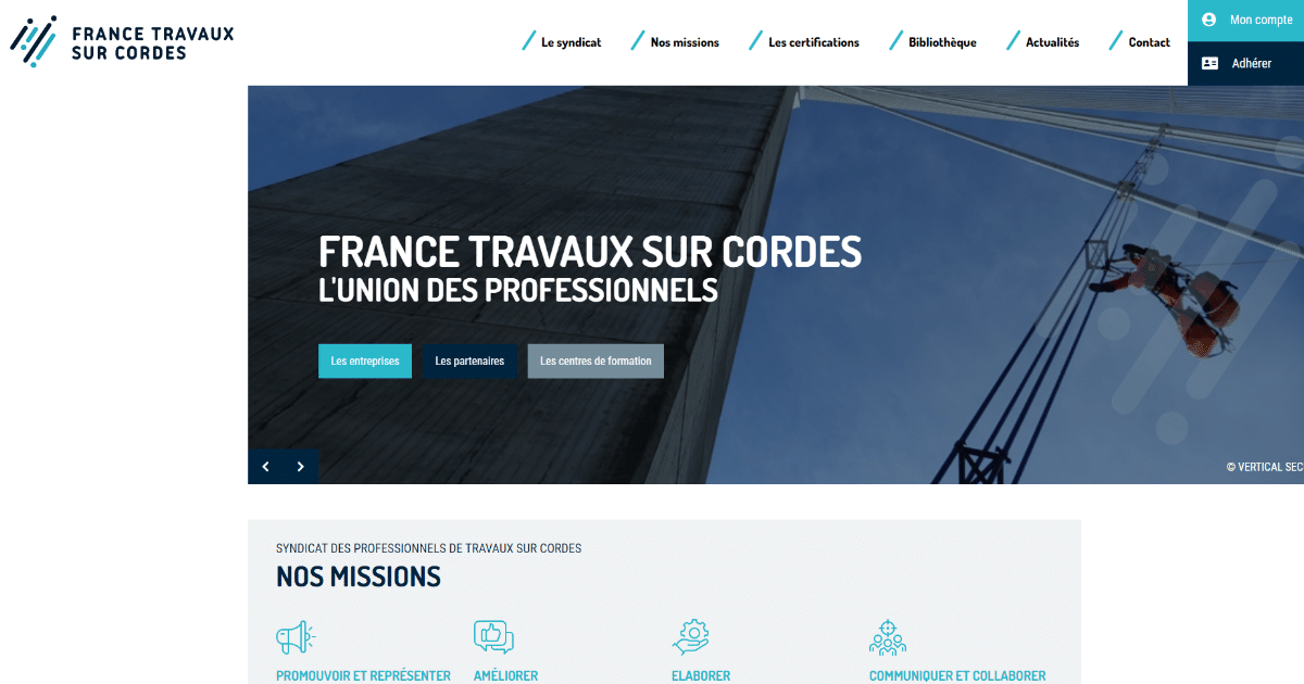 L'union des professionnels des Travaux sur Cordes en France